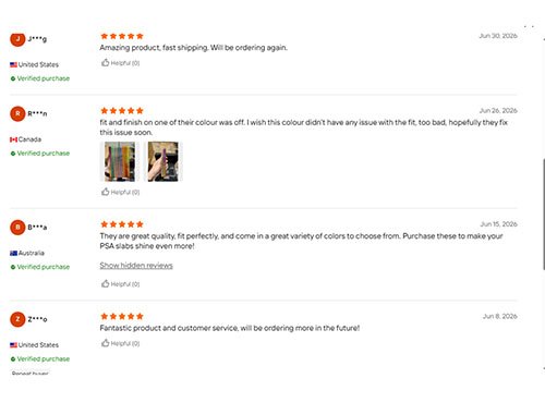 Foamgrid Alibaba reviews from US, Canada, Australia — PSA slab quality praise