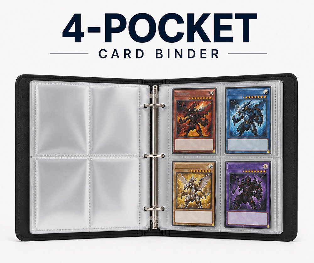 4-Pocket Oversize Card Binder — Foamgrid for jumbo promo cards