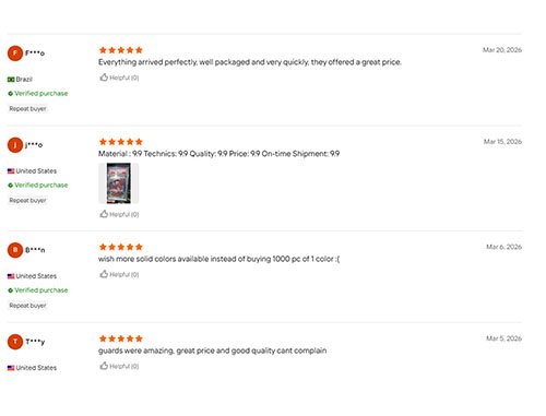Foamgrid Alibaba 9.9 scorecard from US buyer and Brazil praise reviews