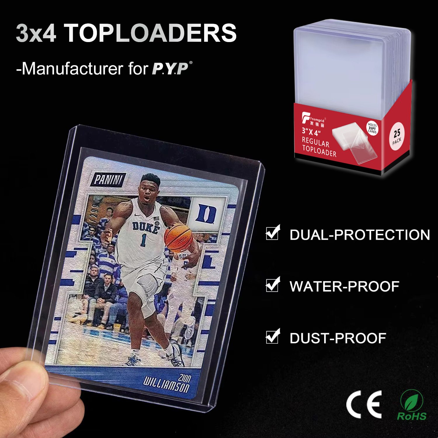 Card Toploader custom Logo printing