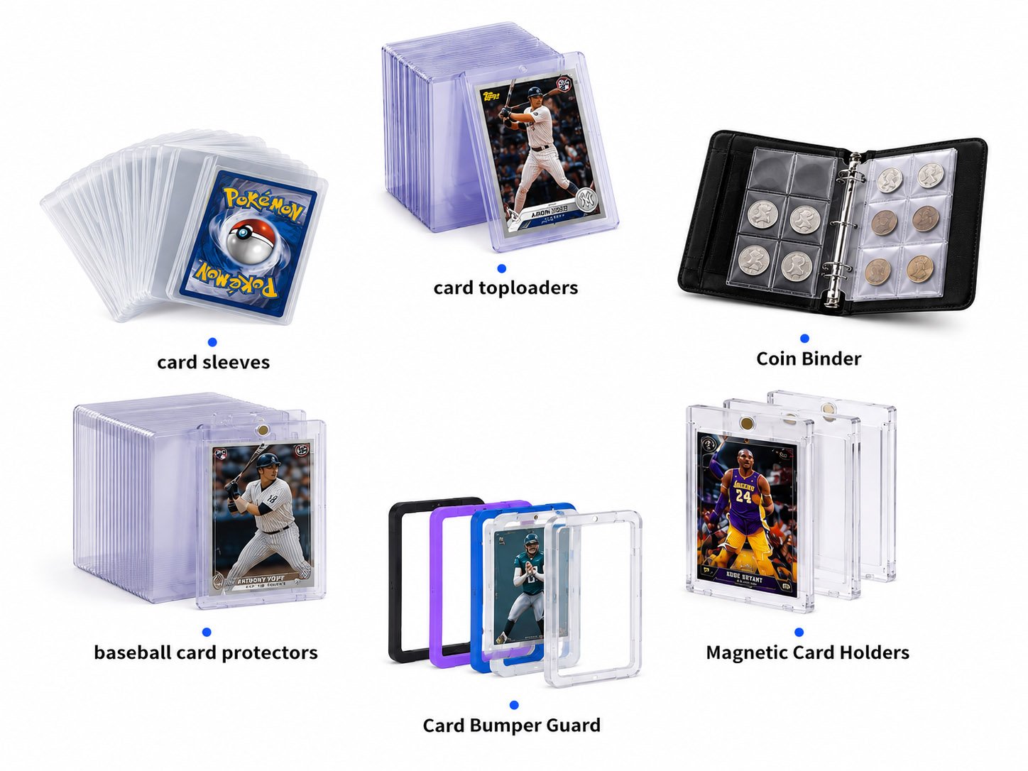 Foamgrid card protection product range — Toploaders, Magnetic Holders, Graded Card Slabs